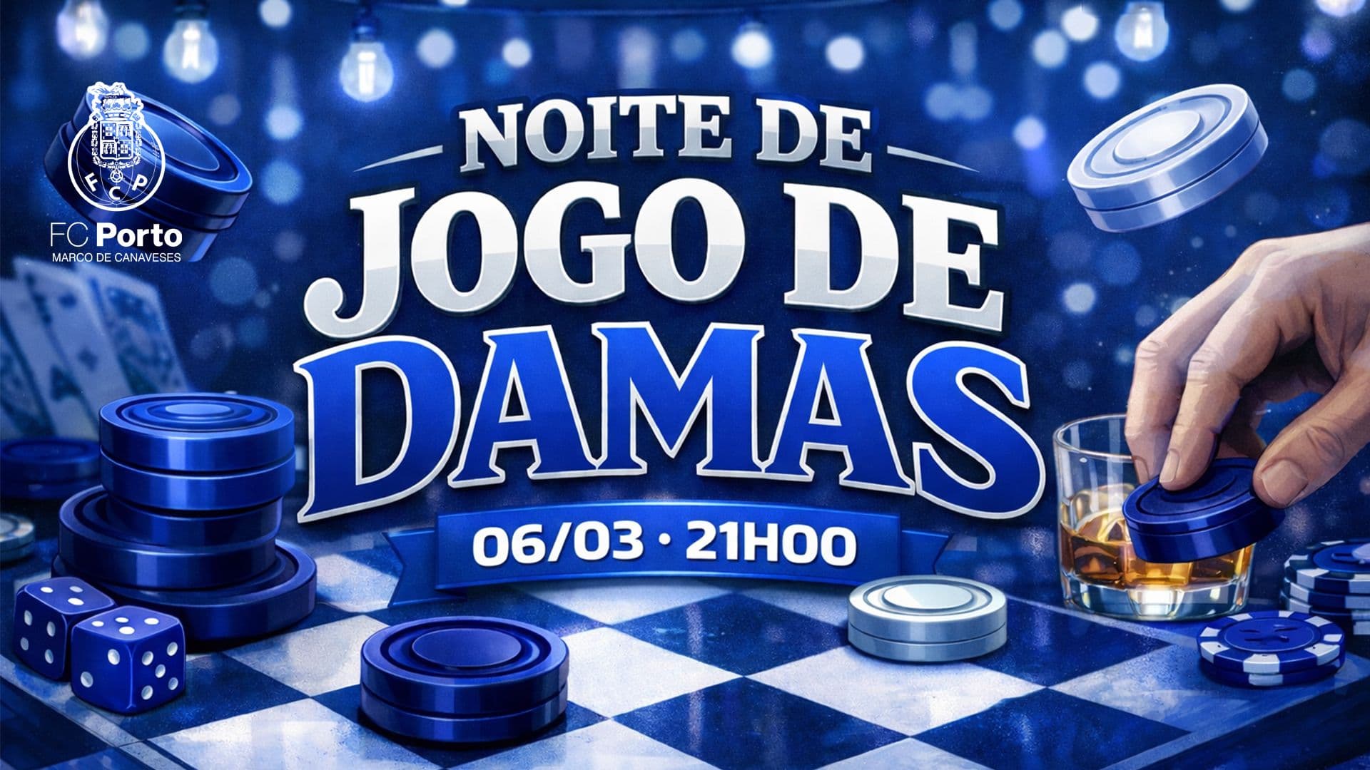 Casa FC Porto - Marco de Canaveses promove Noite de Jogo de Damas